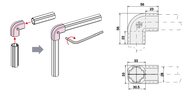 Круг RoHS трубка подходящее AL-2 соединения заварки локтя 90 градусов алюминиевая