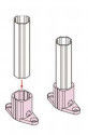 Алюминиевые штуцеры ISO9001 шкафа трубы чашки ноги для трубы 28mm