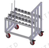 Industrial Transport Trolley Constructed with Heavy Duty Steel and Corrosion Resistant Coating Ensuring Long Service Life