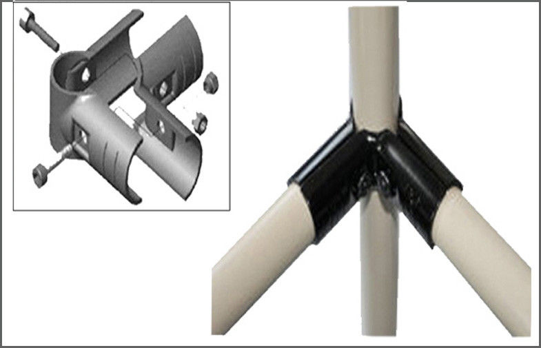 High Glossy Reused Metal Pipe Connectors / Metal Pipe Fittings For Pipe Racking