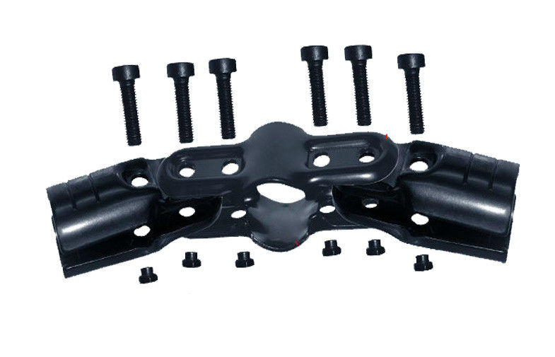 Glossy Surface Black Metal Pipe Connectors , 28mm Diameter Black Pipe Fittings