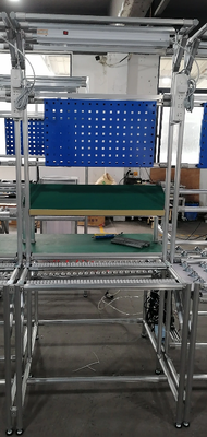 Алюминиевый профиль ESD Lean Workstation с пегбордами, стойкой потока и системой освещения